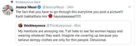 Jessica Nkosi Defends Thickleeyonce Against Body Shamers Youth Village