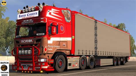 Dutch Trucker Mario Ets Ronny Ceusters Scania Rjl V Open Pipe Trailer Reworked Krone