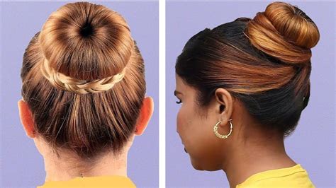 Easy Classic Donut Bun Hairstyles For Long Hair Hairstyles For Short