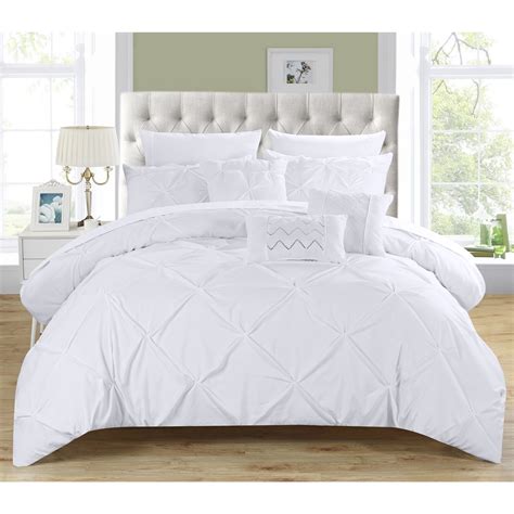 Shop for fluffy white comforter at bed bath & beyond. Maison Rouge Burgess White Pintuck Microfiber 10-piece Bed ...