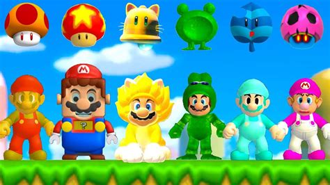 All New Playable Marios Power Ups In New Super Mario Bros Wii Super Mario Bros Mario Bros