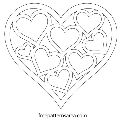 Heart Shaped Vector & Template for Valentines Day | Heart shapes template, Heart template ...
