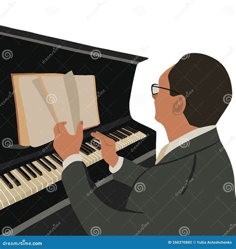 Man Playing The Piano Stock Vector Illustration Of Musician 260370882
