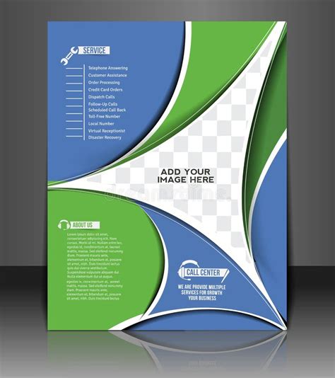 Call Center Flyer Stock Vector Illustration Of Design 43385655