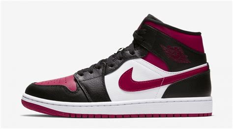 Air Jordan 1 Mid Black Noble Red Available Now