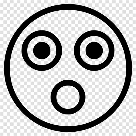 Shocked Shocked Emoji Black And White Logo Trademark Stencil