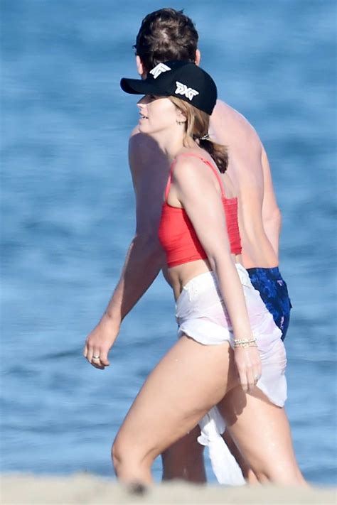 Katherine Schwarzenegger Slips Into A Red Bikini For A Beach Day With Chris Pratt In Santa