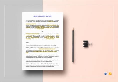 5 Security Agreement Templates For A Restaurant Cafe And Bakery Word