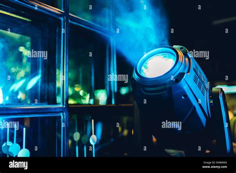 Stage lights or spot lights at the concert, disco, club or bar