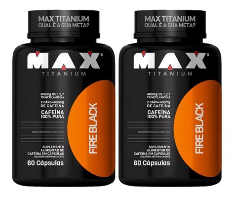 2x Ultimate Fire Black Max Titanium 60caps Termogênico Mercado Livre