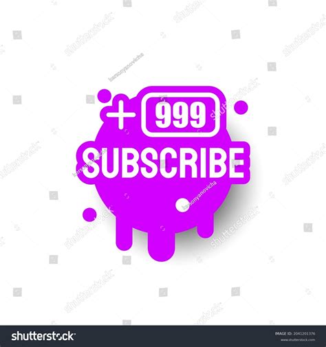 Purple Subscribe Icon Label Sign Brand Stock Vector Royalty Free