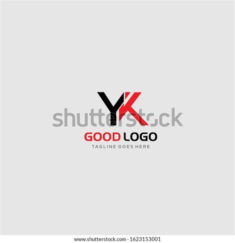 letter yk ky letter mark logo stok vektör telifsiz 1623153001