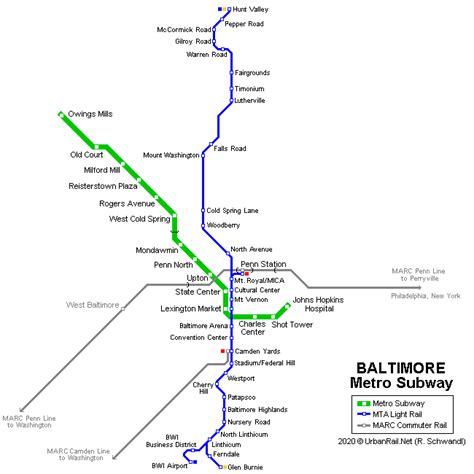 Urbanrailnet North America Usa Maryland Baltimore Metro Subway