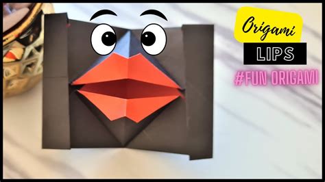 Making Cute Origami Paper Lips Without Any Scissors Or Glue Ll Moving