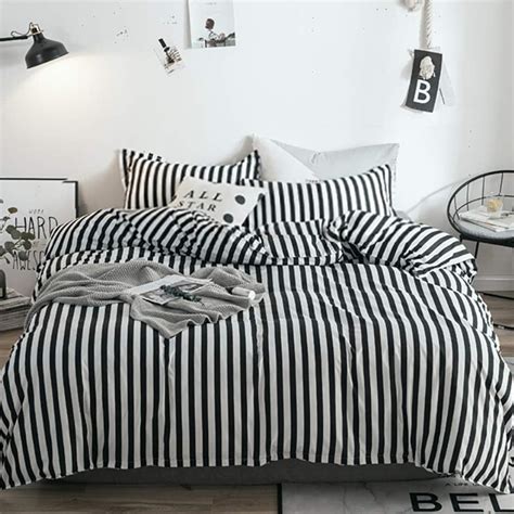 Black And White Bedding Bexley Collection Luxury White Black Stitched
