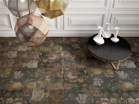 Carpet Tiles With Floral Pattern Aberdeen Freestile Collection By