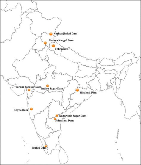 Major Dams Of India On Political Map Google Search Dam India Map