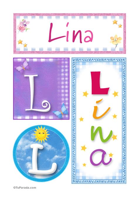 Lina Nombre Imagen Para Imprimir Tarjetas De Mujer Nombres Propios