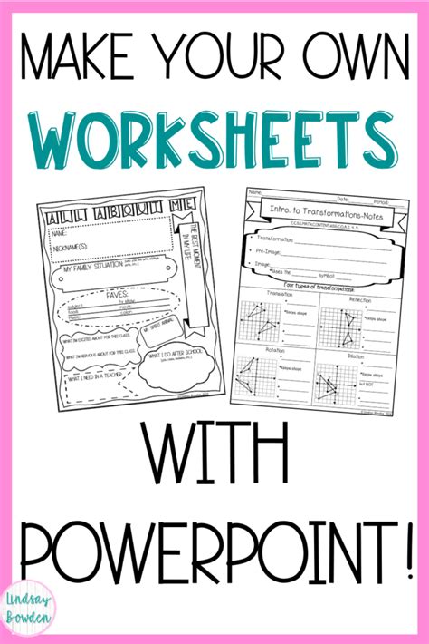 How To Make Your Own Worksheets
