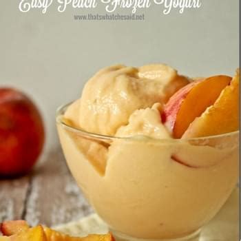Easy Peach Frozen Yogurt Recipe