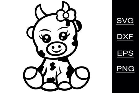 Baby Cow Svg Cutting Files 540719 Cut Files Design Bundles