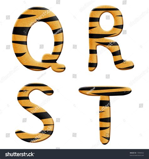 Part Of Alphabet In Tiger Skin Stock Photo 17890552 Shutterstock