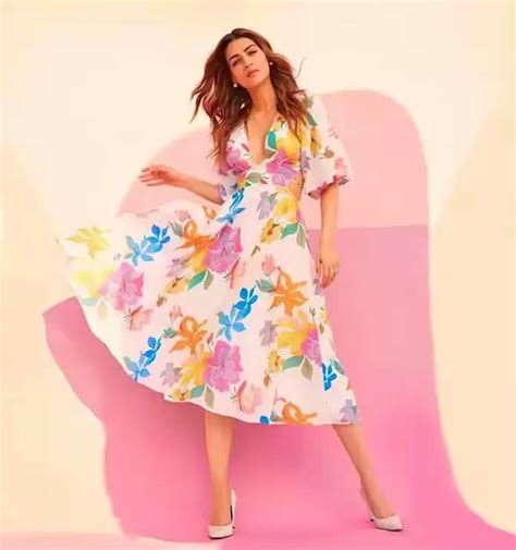 Photos Kriti Sanon Is Looking So Beautiful In A Floral Dress See Viral Photos