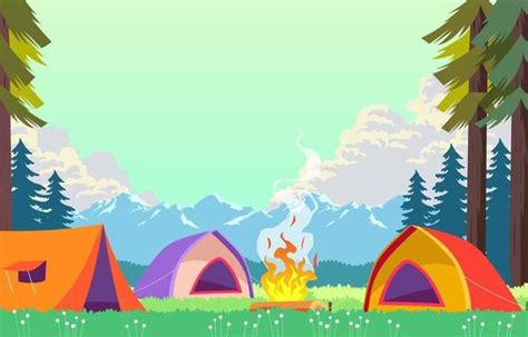 Camping Background Vector Art Icons And Graphics For Free Download