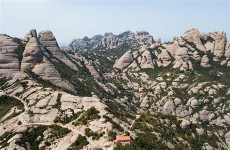 Panoramic View Of Montserrat Mountains Stock Photo Image Of Monument