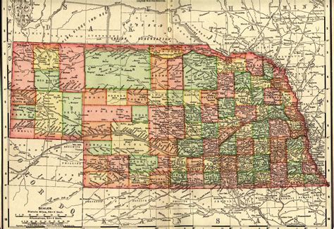 Nebraska Map With Towns And Counties Time Zones Map