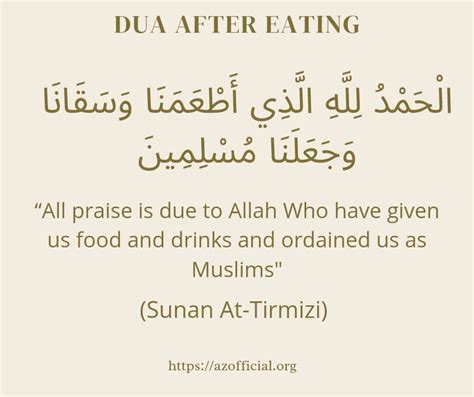 Dua Before And After Eating Az Official Religious