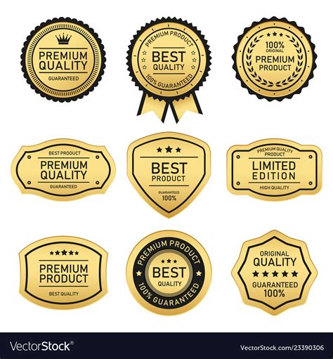 Best Quality Product Labels Design Royalty Free Vector Image