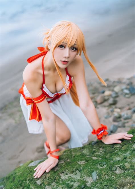 Sword Art Online Chica Revela Un Genial Cosplay De Asuna En Bikini