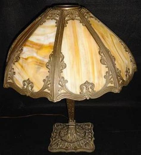 Sold Price Antique Miller Slag Glass Panel Lamp May 1 0116 1200 Pm Edt