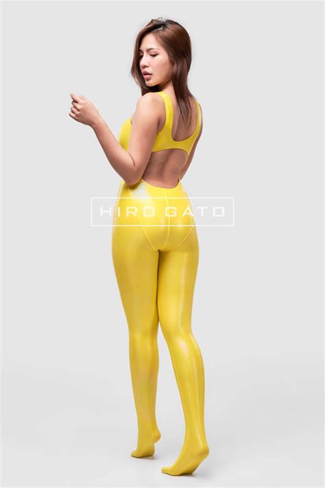 Mystique Metallic Lycra Unitard Yellow Hiro Gato