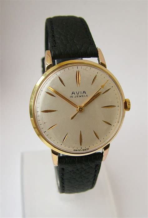 Vintage Gents 1950s Avia Hand Winding Wrist Watch 323045