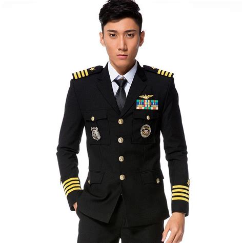 2019 Spring Autumn Fashion Mens Captain Pilot Uniforms Suits Long