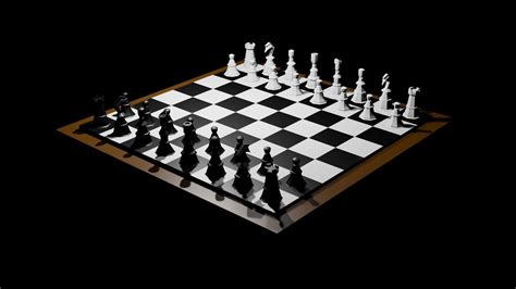 Chess Board 3d Model Realtime Cgtrader