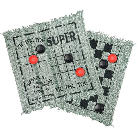 Joyin 3 In 1 Vintage Giant Checkers And Tic Tac Toe Game With