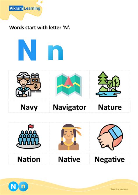 Words Start With N For Kids