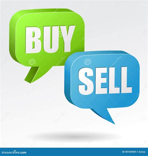 Buy And Sell Speech Bubble Stock Illustration Illustration Of Commerce
