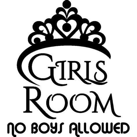 Sticker Porte Citation Girls Room No Boys Allowed Stickers Citations