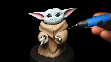 7 Beautiful Baby Yoda 3d Model Rigged Emgold Mockup