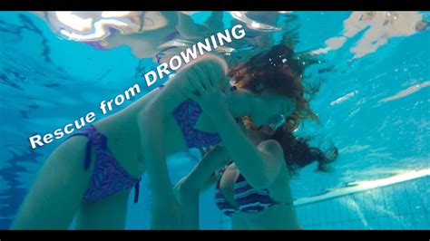 Swimming Pool Rescue From Drowning Underwater With Cpr Youtube