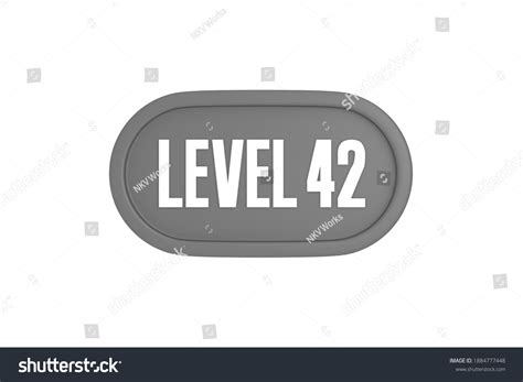 Level 42 Sign Grey Color Isolated Stock Illustration 1884777448