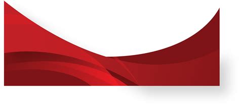 Abstract Red Wave Curve Header Footer Shape Transpare