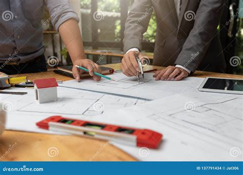 Engineer And Architect Concept Engineer Architects Office Team Working