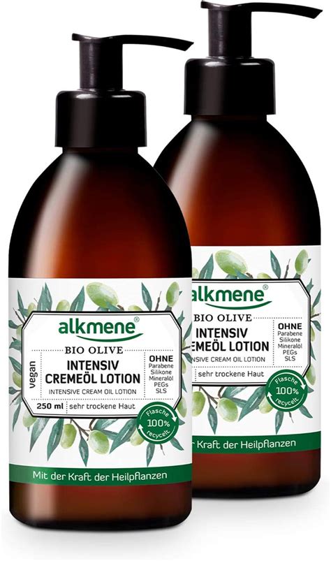 Alkmene Intensive Cream Oil Lotion With Organic Olive Body Lotion For