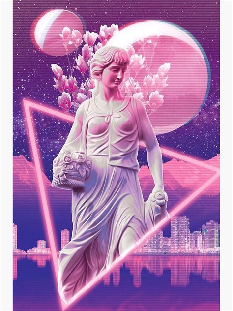 Synthwave Collage Statue Poster For Sale By Chillwave Merch Redbubble