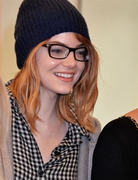 Emma Stone Wearing Square Glassses Emma Stone Emma Stone Style Gorgeous Redhead